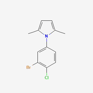 molecular formula C12H11BrClN B2435221 1-(3-Bromo-4-chlorophenyl)-2,5-dimethylpyrrole CAS No. 1506904-89-7