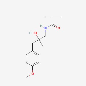 molecular formula C16H25NO3 B2435229 N-[2-ヒドロキシ-3-(4-メトキシフェニル)-2-メチルプロピル]-2,2-ジメチルプロパンアミド CAS No. 1396873-44-1