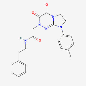 molecular formula C22H23N5O3 B2435230 2-(3,4-二氧代-8-(对甲苯基)-3,4,7,8-四氢咪唑并[2,1-c][1,2,4]三嗪-2(6H)-基)-N-苯乙酰乙酰胺 CAS No. 941996-98-1