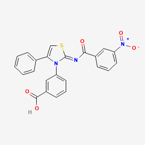 3-[2-(3-nitrobenzoyl)imino-4-phenyl-1,3-thiazol-3-yl]benzoic Acid