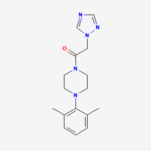 molecular formula C16H21N5O B2435241 1-[4-(2,6-dimethylphenyl)piperazino]-2-(1H-1,2,4-triazol-1-yl)-1-ethanone CAS No. 866149-88-4