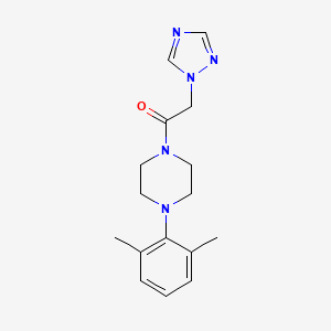 molecular formula C16H21N5O B2435241 1-[4-(2,6-二甲苯基)哌嗪]-2-(1H-1,2,4-三唑-1-基)-1-乙酮 CAS No. 866149-88-4