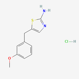 molecular formula C11H13ClN2OS B2435247 5-(3-Methoxybenzyl)thiazol-2-amine hydrochloride CAS No. 2095411-13-3