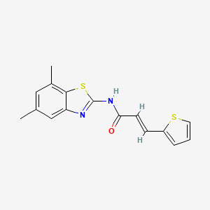 (E)-N-(5,7-dimethylbenzo[d]thiazol-2-yl)-3-(thiophen-2-yl)acrylamide