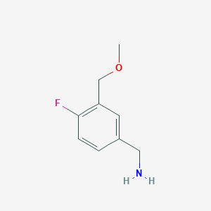 molecular formula C9H12FNO B2435251 [4-Fluoro-3-(methoxymethyl)phenyl]methanamine CAS No. 1016522-88-5