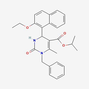 Isopropyl 1-benzyl-4-(2-ethoxynaphthalen-1-yl)-6-methyl-2-oxo-1,2,3,4-tetrahydropyrimidine-5-carboxylate
