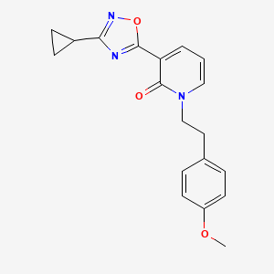 molecular formula C19H19N3O3 B2435259 3-(3-cyclopropyl-1,2,4-oxadiazol-5-yl)-1-[2-(4-methoxyphenyl)ethyl]pyridin-2(1H)-one CAS No. 1396858-66-4