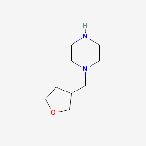 molecular formula C9H18N2O B2435260 1-(Oxolan-3-ylmethyl)piperazine CAS No. 933760-06-6
