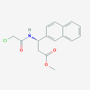 molecular formula C16H16ClNO3 B2435263 Methyl (3S)-3-[(2-chloroacetyl)amino]-3-naphthalen-2-ylpropanoate CAS No. 2223068-52-6