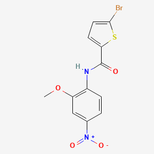 molecular formula C12H9BrN2O4S B2435265 5-bromo-N-(2-methoxy-4-nitrophenyl)thiophene-2-carboxamide CAS No. 391229-74-6