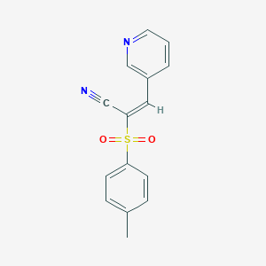 (2E)-2-(4-methylbenzenesulfonyl)-3-(pyridin-3-yl)prop-2-enenitrile