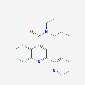 molecular formula C21H23N3O B2435277 N,N-二丙基-2-吡啶-2-基喹啉-4-甲酰胺 CAS No. 879919-16-1
