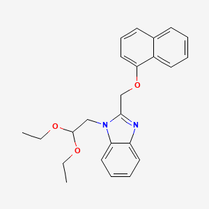 molecular formula C24H26N2O3 B2435284 1-(2,2-diethoxyethyl)-2-[(naphthalen-1-yloxy)methyl]-1H-1,3-benzodiazole CAS No. 612046-93-2