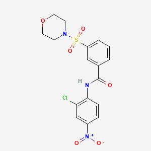molecular formula C17H16ClN3O6S B2435286 N-(2-chloro-4-nitrophenyl)-3-(morpholinosulfonyl)benzamide CAS No. 953852-20-5