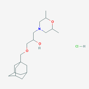 molecular formula C20H36ClNO3 B2435287 1-((3r,5r,7r)-Adamantan-1-ylmethoxy)-3-(2,6-dimethylmorpholino)propan-2-ol hydrochloride CAS No. 1212093-93-0
