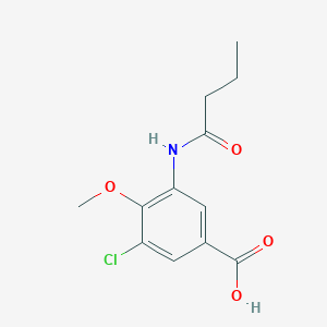 3-(Butanoylamino)-5-chloro-4-methoxybenzoic acid