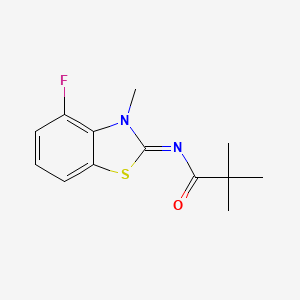 (Z)-N-(4-fluoro-3-methylbenzo[d]thiazol-2(3H)-ylidene)pivalamide