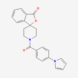molecular formula C23H20N2O3 B2435294 1'-[4-(1H-pyrrol-1-yl)benzoyl]-3H-spiro[2-benzofuran-1,4'-piperidine]-3-one CAS No. 1797340-97-6
