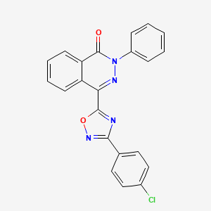 molecular formula C22H13ClN4O2 B2435295 4-[3-(4-氯苯基)-1,2,4-恶二唑-5-基]-2-苯基酞嗪-1(2H)-酮 CAS No. 1291854-60-8