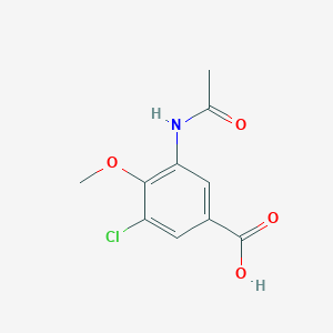 molecular formula C10H10ClNO4 B243530 3-(Acetylamino)-5-chloro-4-methoxybenzoic acid 