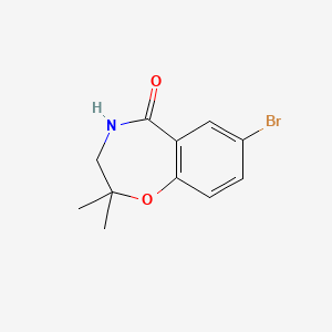 molecular formula C11H12BrNO2 B2435305 7-Bromo-2,2-dimethyl-3,4-dihydro-1,4-benzoxazepin-5-one CAS No. 1823364-17-5