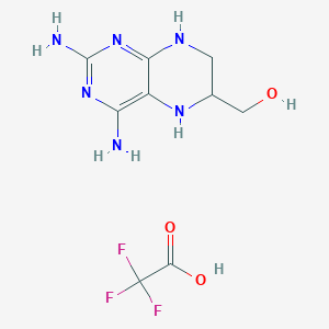 molecular formula C9H13F3N6O3 B2435307 (2,4-Diamino-5,6,7,8-tetrahydropteridin-6-yl)methanol; trifluoroacetic acid CAS No. 1955531-99-3