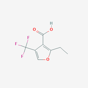 molecular formula C8H7F3O3 B2435310 2-Ethyl-4-(trifluoromethyl)furan-3-carboxylic acid CAS No. 2090983-17-6