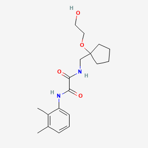 molecular formula C18H26N2O4 B2435319 N1-(2,3-dimethylphenyl)-N2-((1-(2-hydroxyethoxy)cyclopentyl)methyl)oxalamide CAS No. 2177365-76-1