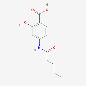 molecular formula C12H15NO4 B243532 2-Hydroxy-4-(pentanoylamino)benzoic acid 