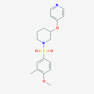 molecular formula C18H22N2O4S B2435320 4-((1-((4-Methoxy-3-methylphenyl)sulfonyl)piperidin-3-yl)oxy)pyridine CAS No. 2034500-07-5