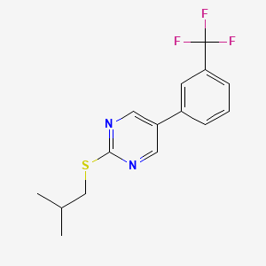 2-(Isobutylsulfanyl)-5-[3-(trifluoromethyl)phenyl]pyrimidine