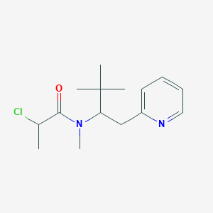 molecular formula C15H23ClN2O B2435331 2-Chloro-N-(3,3-dimethyl-1-pyridin-2-ylbutan-2-yl)-N-methylpropanamide CAS No. 2411283-65-1