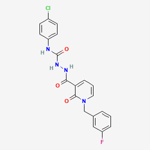 N-(4-chlorophenyl)-2-(1-(3-fluorobenzyl)-2-oxo-1,2-dihydropyridine-3-carbonyl)hydrazinecarboxamide
