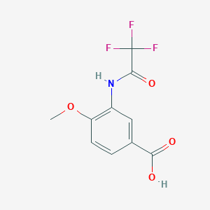 molecular formula C10H8F3NO4 B243534 4-Methoxy-3-[(trifluoroacetyl)amino]benzoic acid 