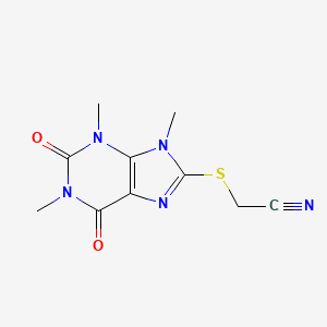 molecular formula C10H11N5O2S B2435340 2-(1,3,9-Trimethyl-2,6-dioxopurin-8-yl)sulfanylacetonitrile CAS No. 897453-69-9