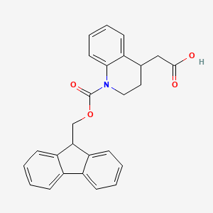 B2435341 2-[1-(9H-Fluoren-9-ylmethoxycarbonyl)-3,4-dihydro-2H-quinolin-4-yl]acetic acid CAS No. 2138174-69-1