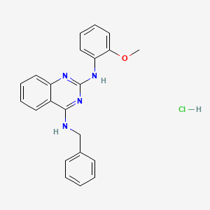 molecular formula C22H21ClN4O B2435345 Clorhidrato de N4-bencil-N2-(2-metoxifenil)quinazolina-2,4-diamina CAS No. 1052417-63-6