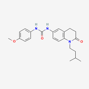 1-(1-Isopentyl-2-oxo-1,2,3,4-tetrahydroquinolin-6-yl)-3-(4-methoxyphenyl)urea