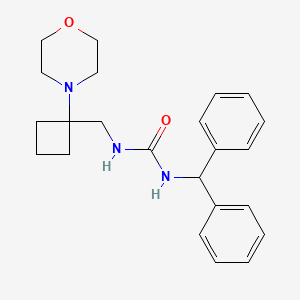 molecular formula C23H29N3O2 B2435357 1-Benzhydryl-3-[(1-morpholin-4-ylcyclobutyl)methyl]urea CAS No. 2380180-52-7