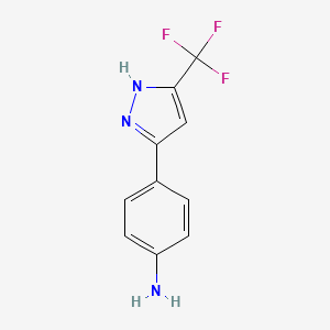 4-[3-(trifluoromethyl)-1H-pyrazol-5-yl]aniline