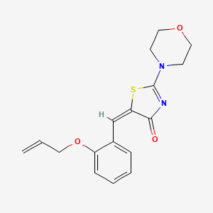 molecular formula C17H18N2O3S B2435361 (E)-5-(2-(烯丙氧基)亚苄基)-2-吗啉代噻唑-4(5H)-酮 CAS No. 332109-49-6