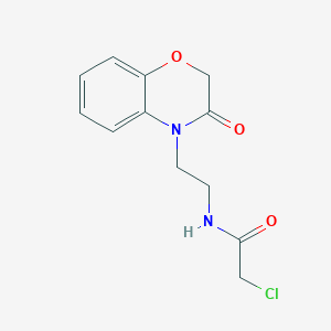 molecular formula C12H13ClN2O3 B2435369 2-Chloro-N-[2-(3-oxo-1,4-benzoxazin-4-yl)ethyl]acetamide CAS No. 2411239-09-1
