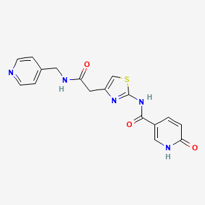 6-oxo-N-(4-(2-oxo-2-((pyridin-4-ylmethyl)amino)ethyl)thiazol-2-yl)-1,6-dihydropyridine-3-carboxamide
