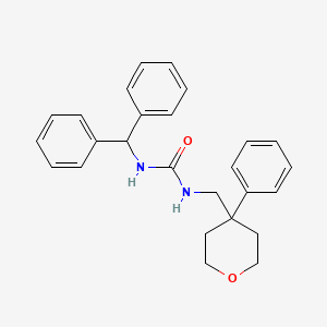 molecular formula C26H28N2O2 B2435379 1-benzhydryl-3-((4-phenyltetrahydro-2H-pyran-4-yl)methyl)urea CAS No. 1208975-14-7