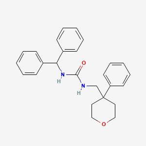 1-(diphenylmethyl)-3-[(4-phenyloxan-4-yl)methyl]urea