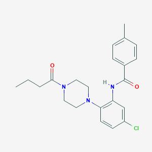 N-[2-(4-butanoylpiperazin-1-yl)-5-chlorophenyl]-4-methylbenzamide