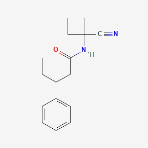 molecular formula C16H20N2O B2435394 N-(1-cyanocyclobutyl)-3-phenylpentanamide CAS No. 1333567-79-5