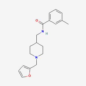 N-((1-(furan-2-ylmethyl)piperidin-4-yl)methyl)-3-methylbenzamide