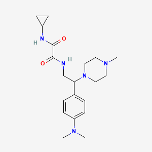 molecular formula C20H31N5O2 B2435396 N1-环丙基-N2-(2-(4-(二甲氨基)苯基)-2-(4-甲基哌嗪-1-基)乙基)草酰胺 CAS No. 941995-28-4
