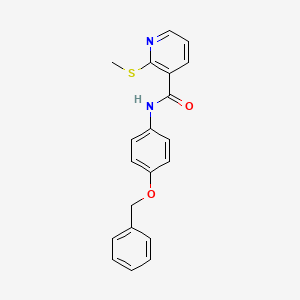 molecular formula C20H18N2O2S B2435422 2-methylsulfanyl-N-(4-phenylmethoxyphenyl)pyridine-3-carboxamide CAS No. 795291-69-9